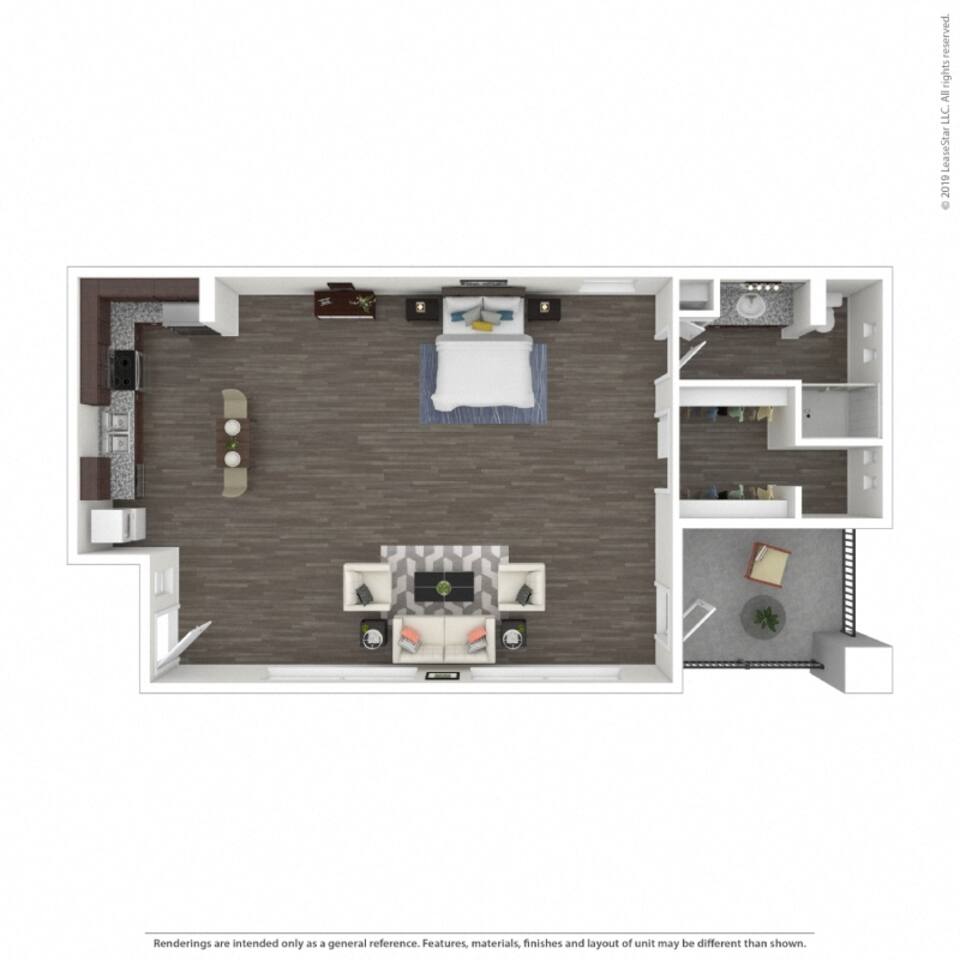 Floorplan diagram for Loft, showing Studio