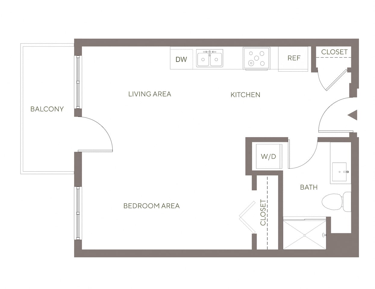 Floorplan diagram for S3 - Flats, showing Studio