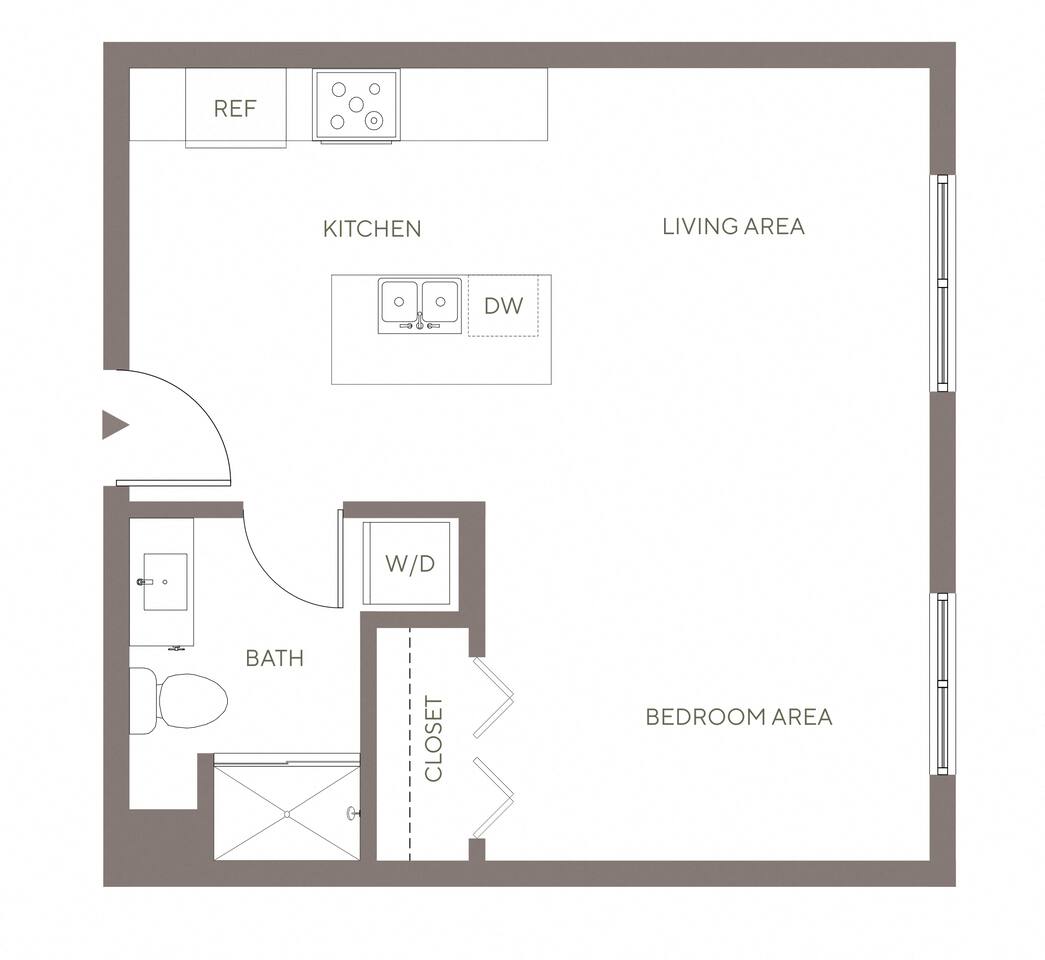 Floorplan diagram for S4 - Flats, showing Studio