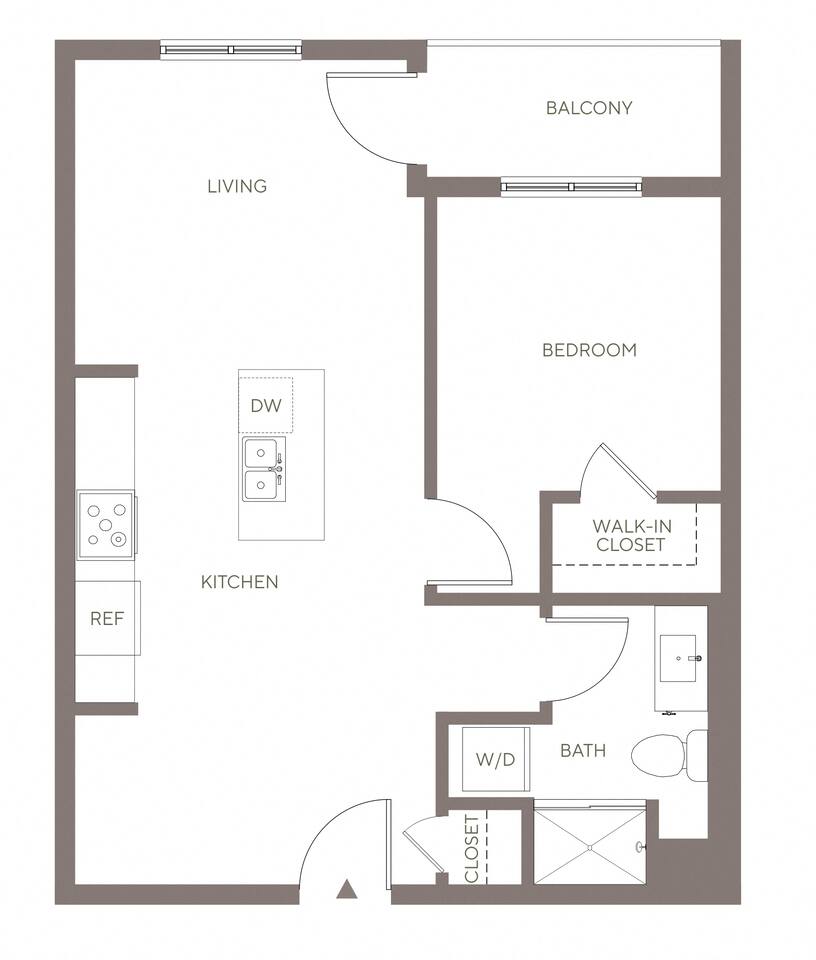 Floorplan diagram for A6 - Flats, showing 1 bedroom