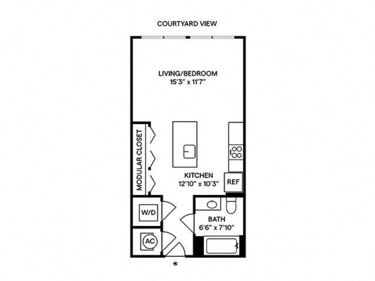 Floorplan diagram for S2, showing Studio