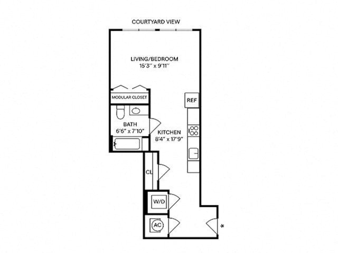 Floorplan diagram for S3, showing Studio