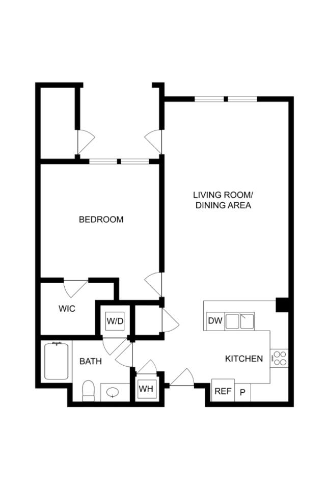 Floorplan diagram for A4, showing 1 bedroom