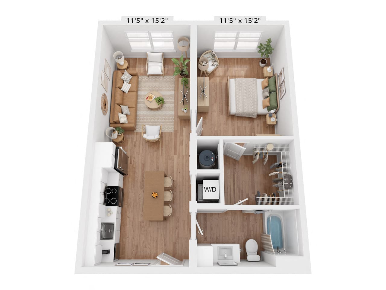 Floorplan diagram for A2, showing 1 bedroom