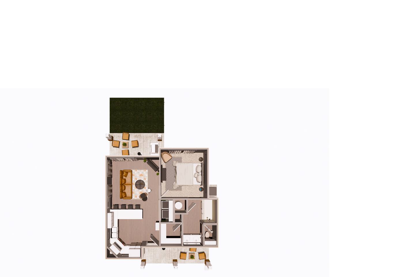 Floorplan diagram for 1 Bedroom, showing 1 bedroom