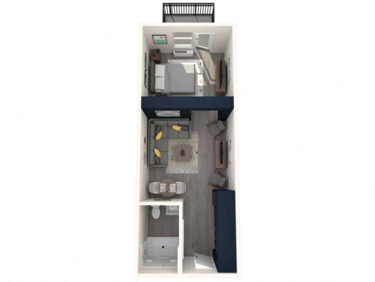 Floorplan diagram for 1 Bedroom, showing 1 bedroom