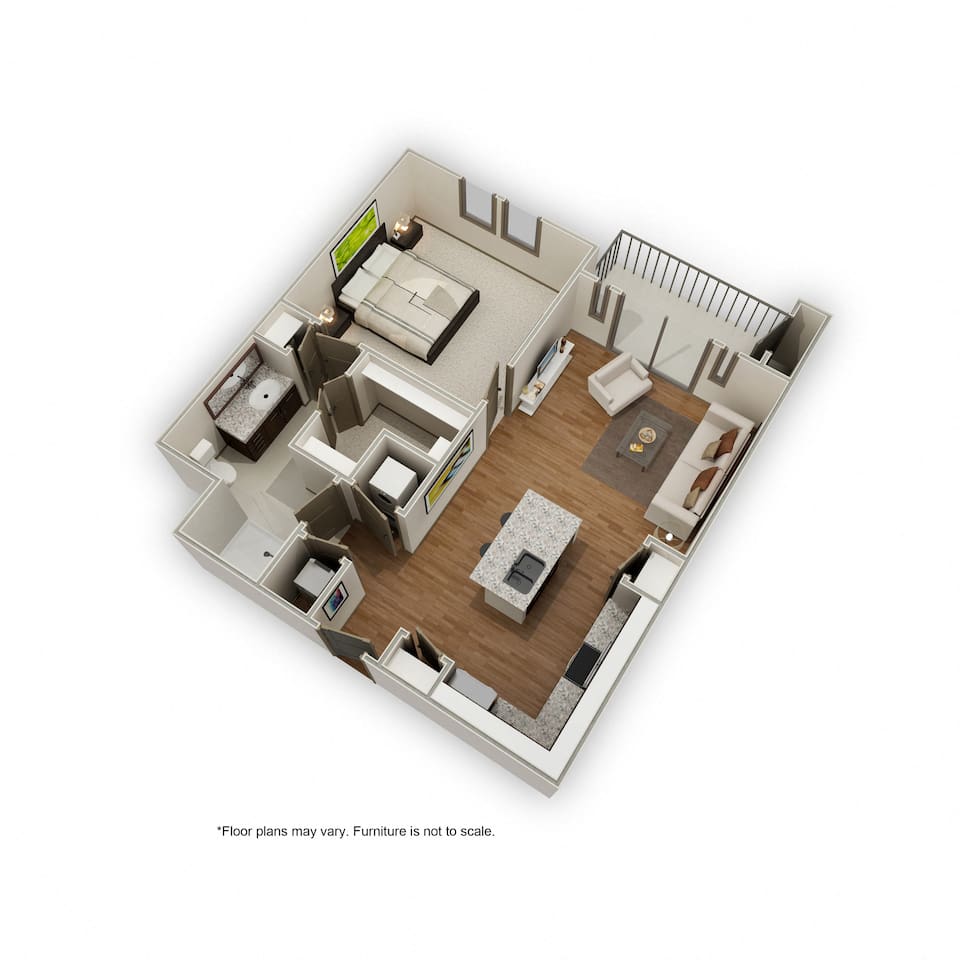 Floorplan diagram for A7, showing 1 bedroom