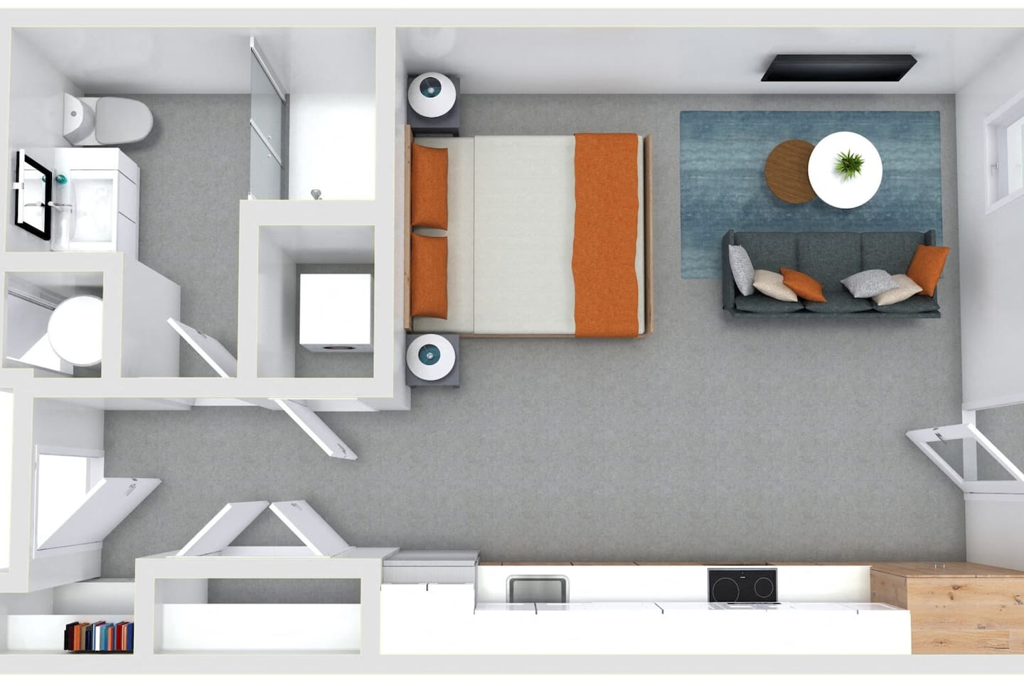 Floorplan diagram for S1.1, showing Studio