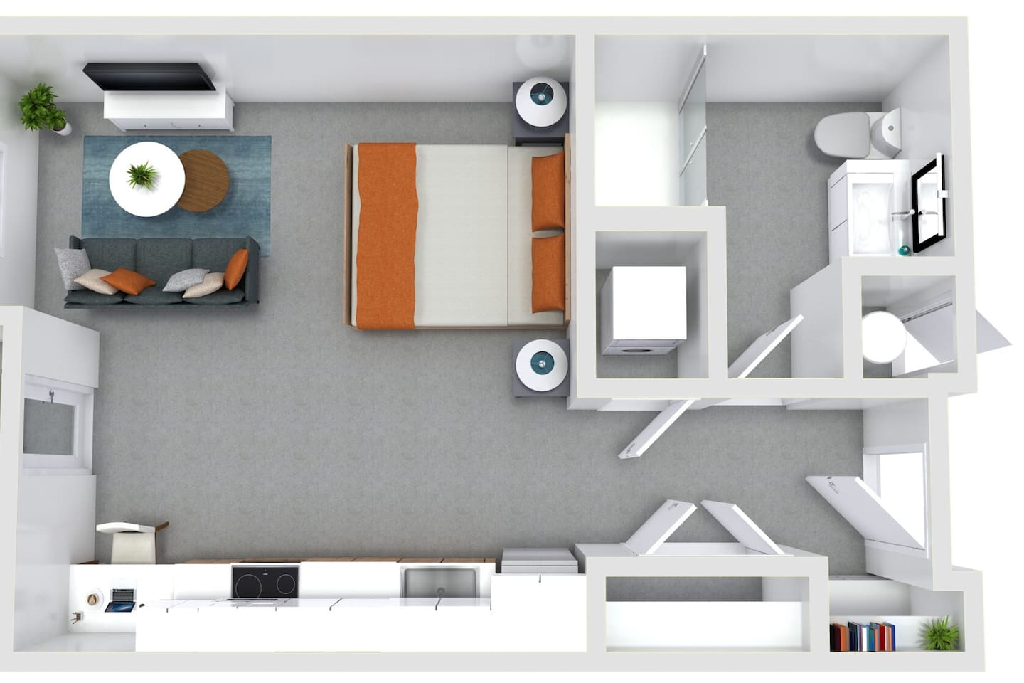 Floorplan diagram for S1.2, showing Studio