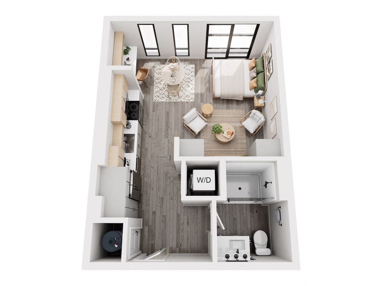 Floorplan diagram for S2, showing Studio