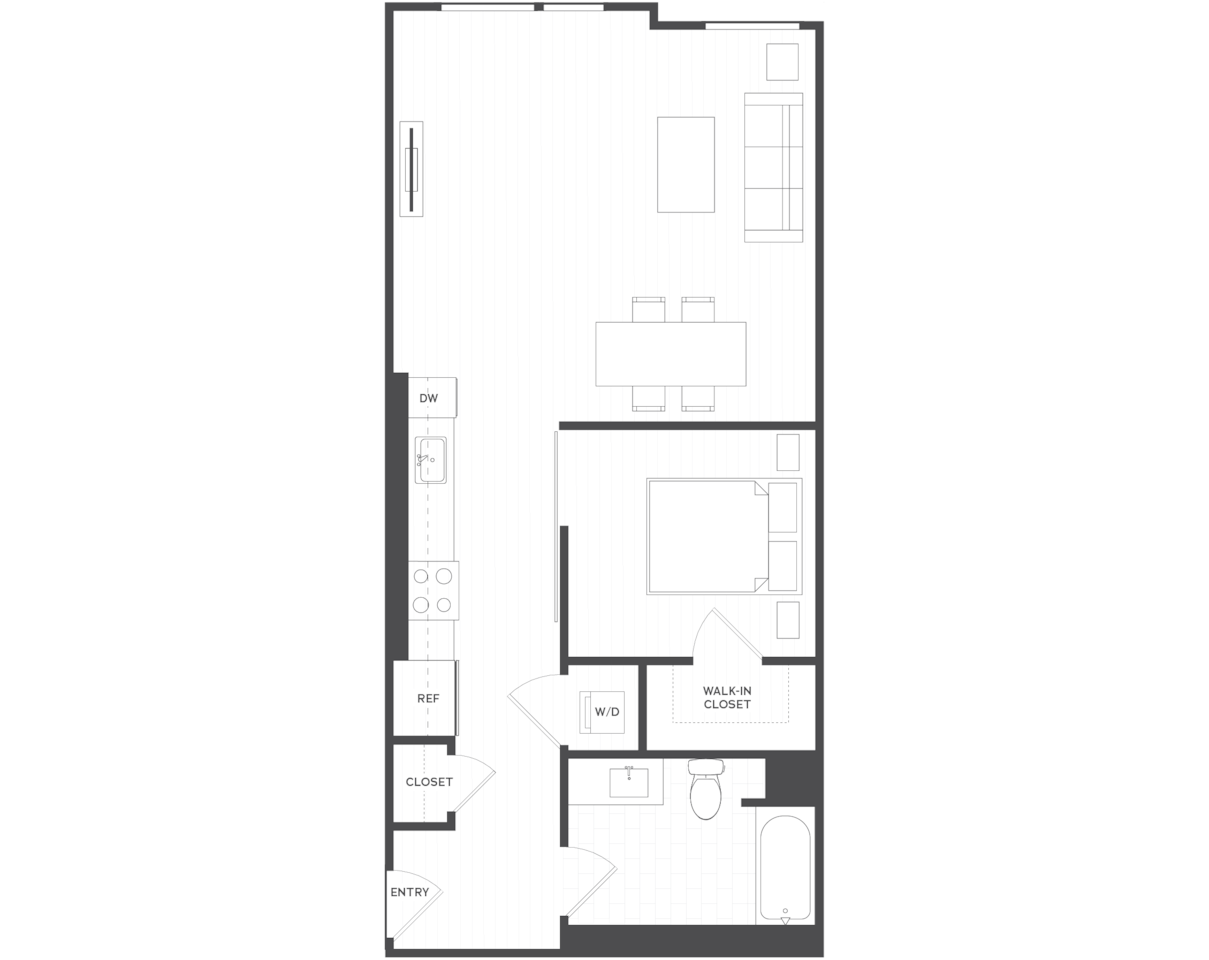 Floorplan diagram for A3.1C, showing 1 bedroom