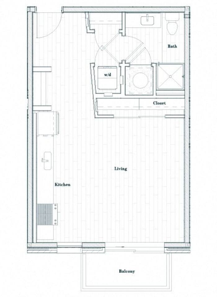 Floorplan diagram for W0B.3, showing Studio