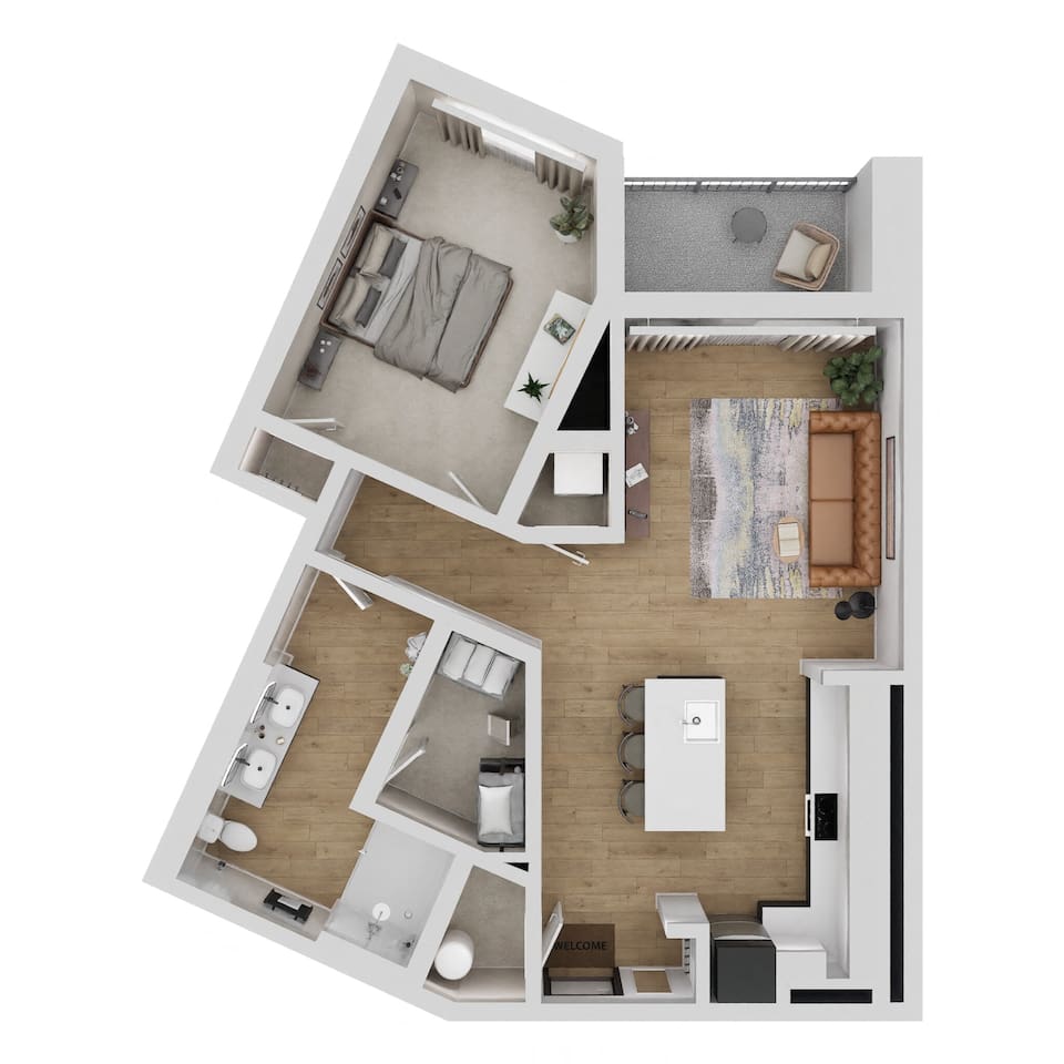 Floorplan diagram for A10, showing 1 bedroom
