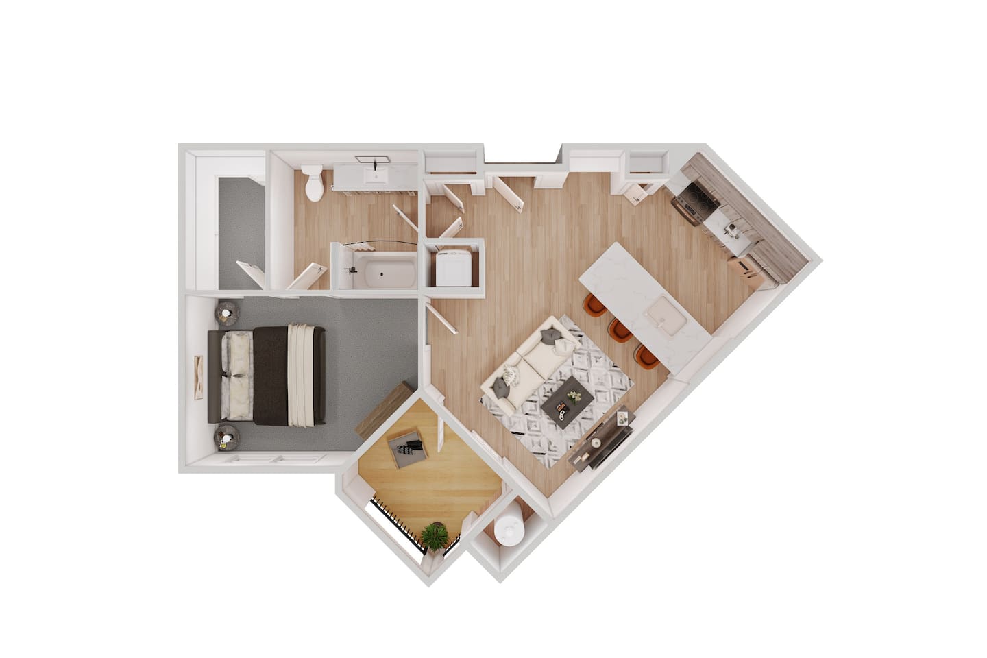Floorplan diagram for A2, showing 1 bedroom
