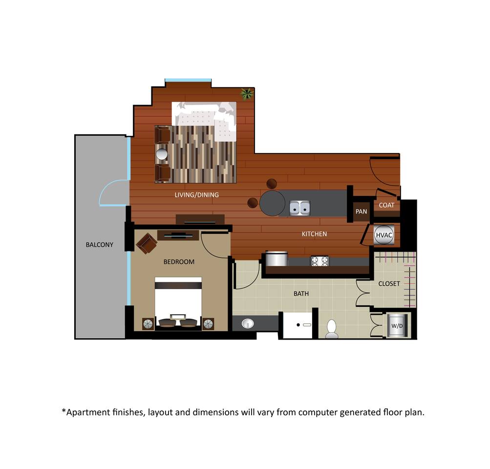 Floorplan diagram for A4 - Renovated, showing 1 bedroom