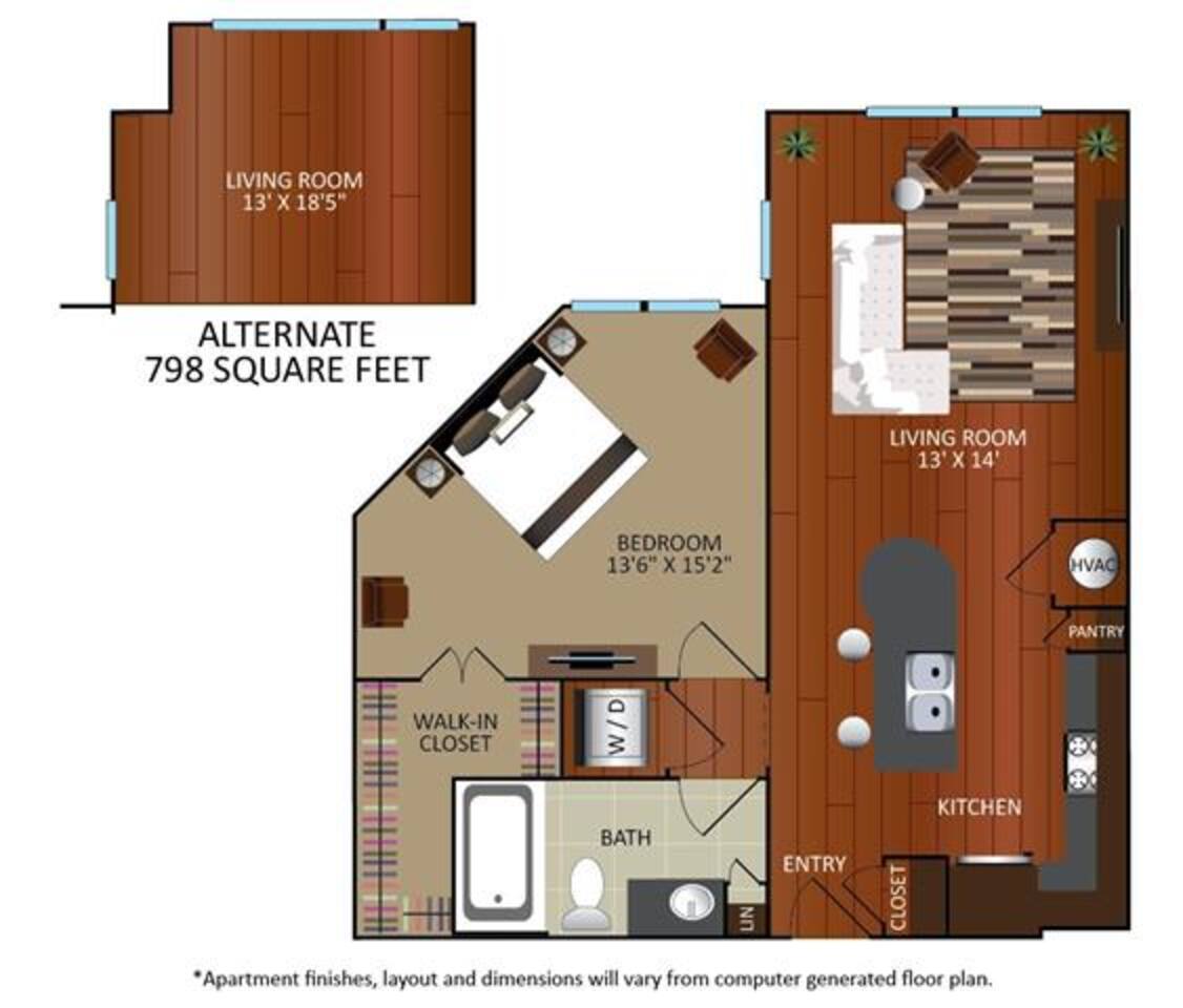 Floorplan diagram for A2, showing 1 bedroom