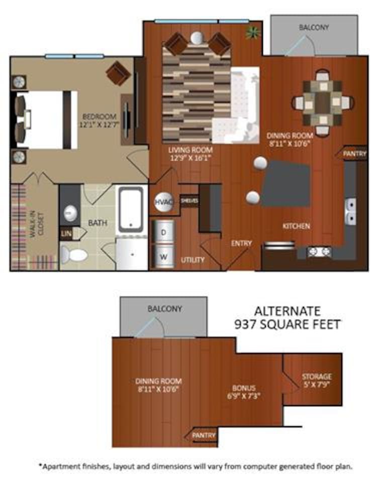 Floorplan diagram for A4, showing 1 bedroom