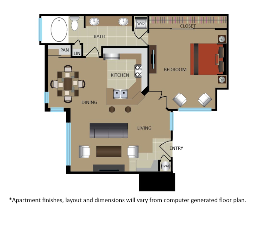 Floorplan diagram for BARKLEY, showing 1 bedroom