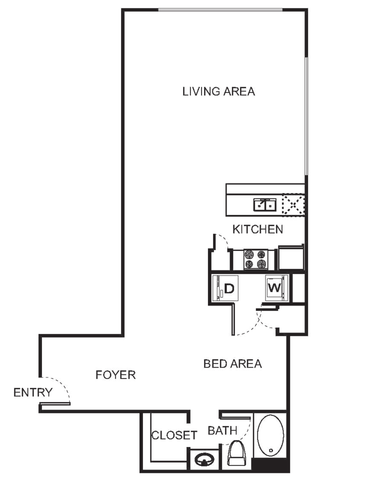Floorplan diagram for OC Studio, showing Studio