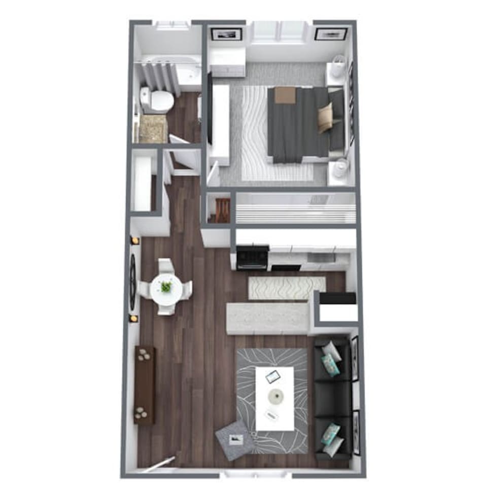 Floorplan diagram for Coronado, showing 1 bedroom