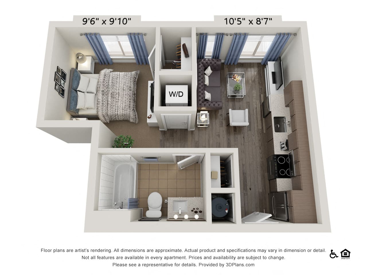 Floorplan diagram for Bronc, showing Studio