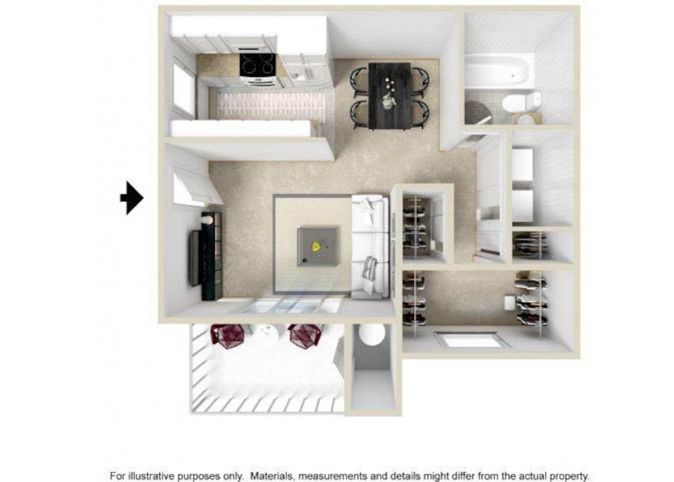 Floorplan diagram for S1, showing Studio