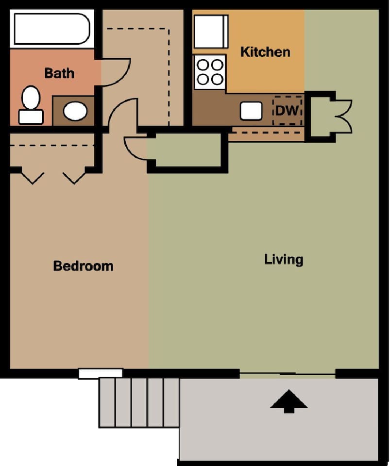 Floorplan diagram for S1, showing Studio