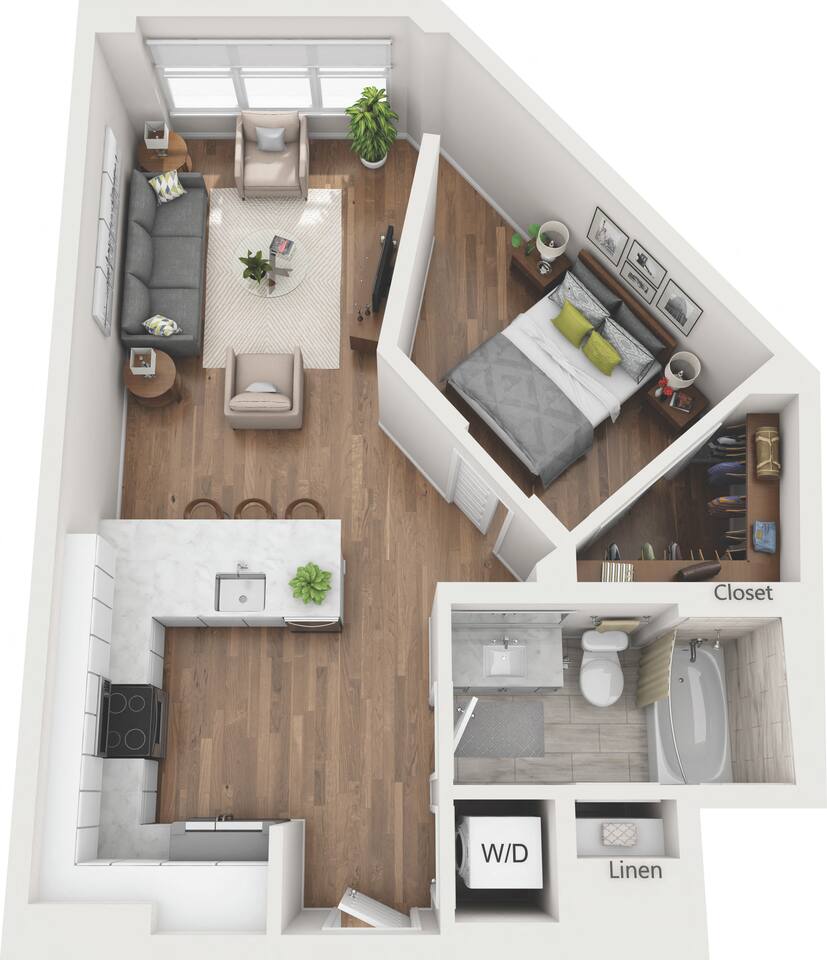 Floorplan diagram for S1, showing Studio