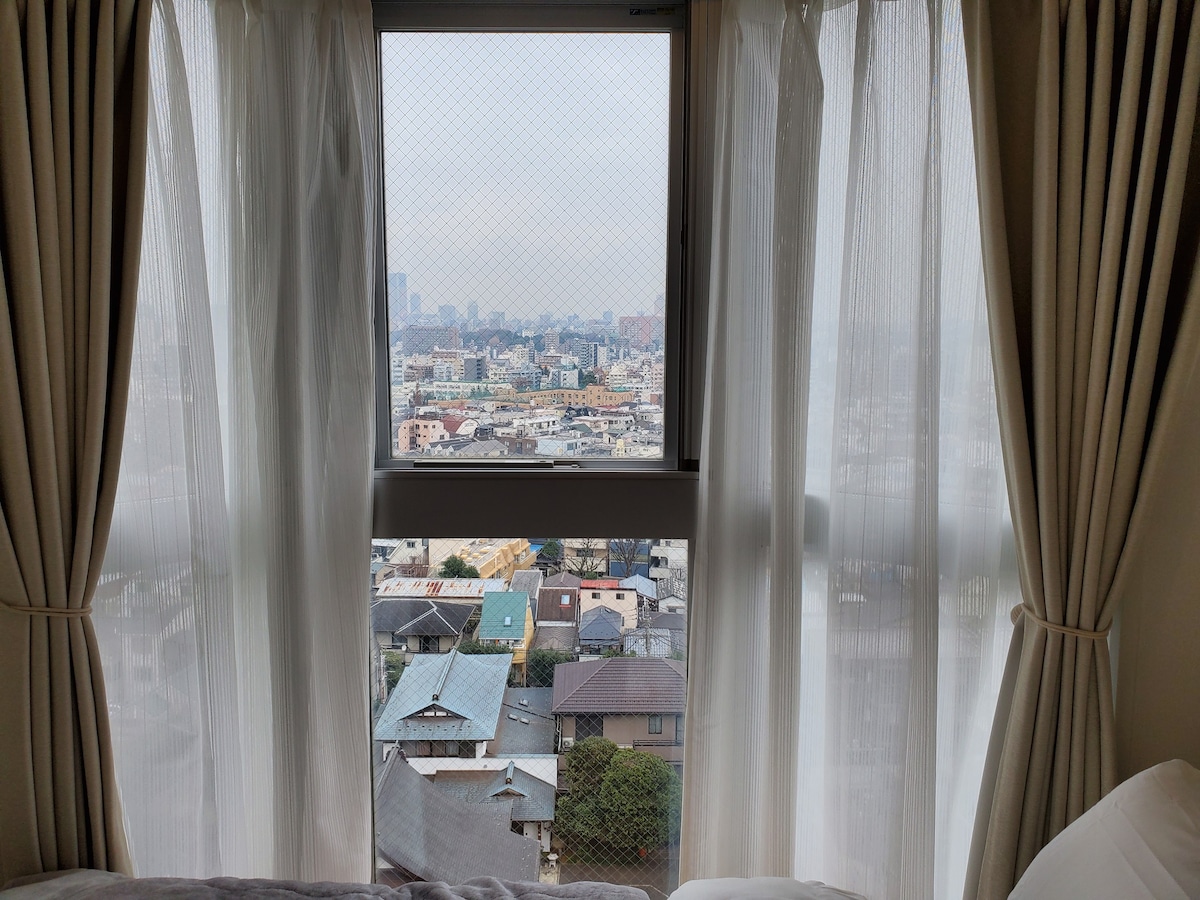 新宿私家公寓靠近神乐阪带景观11层