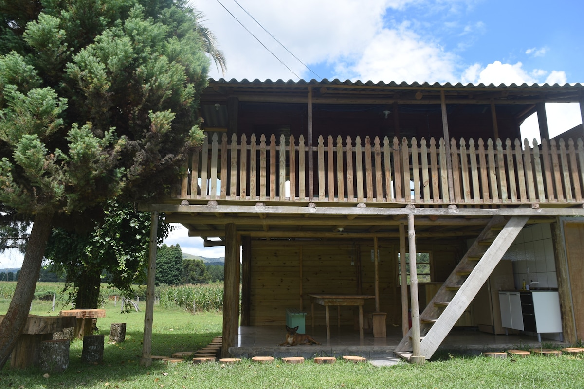 Cabana Refúgio Canto da Siriema! Interior de Lages