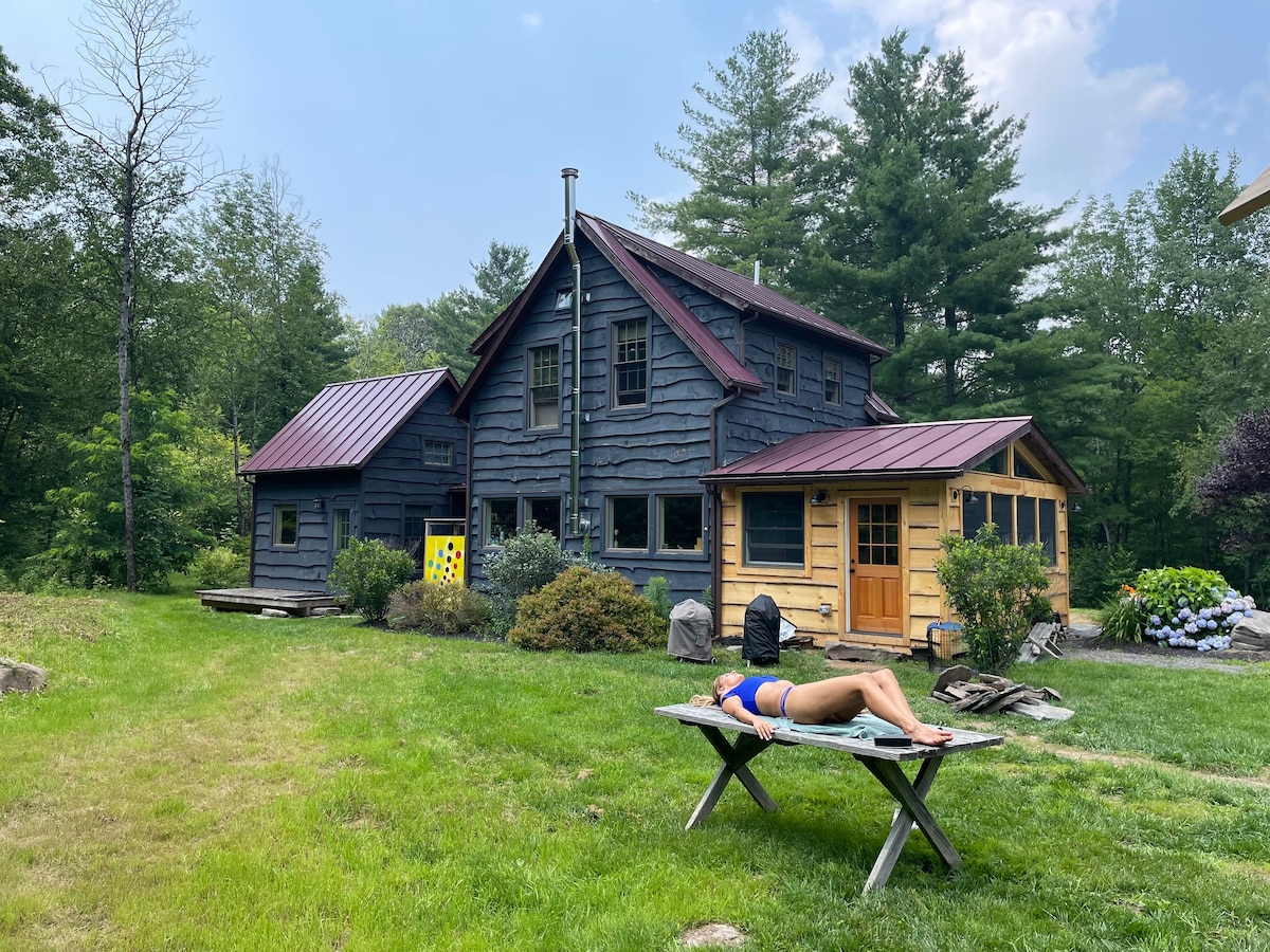 Nackapent.  Modern Catskills house on 158 acres.