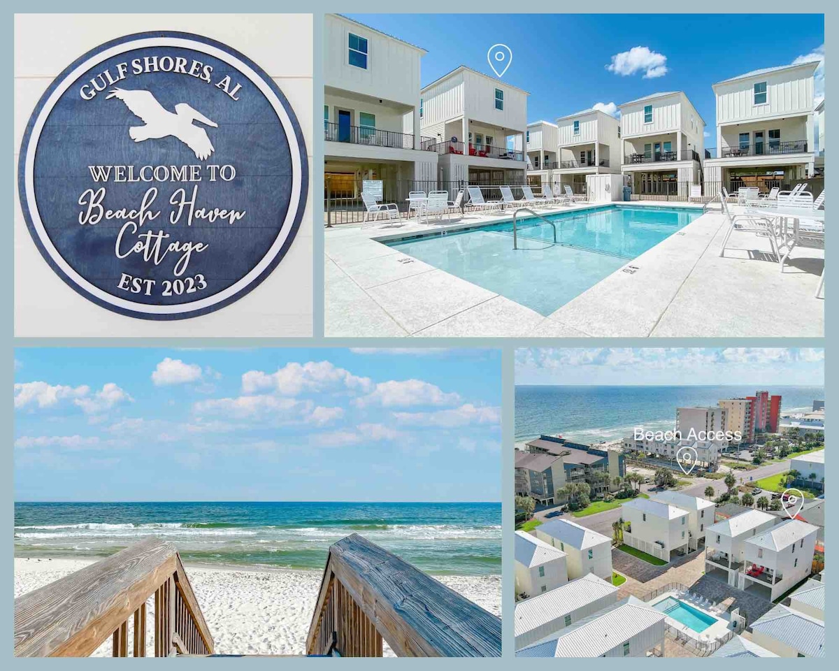 NEW! Gulf Shores- 100ft to BEACH/ grill/bikes/POOL