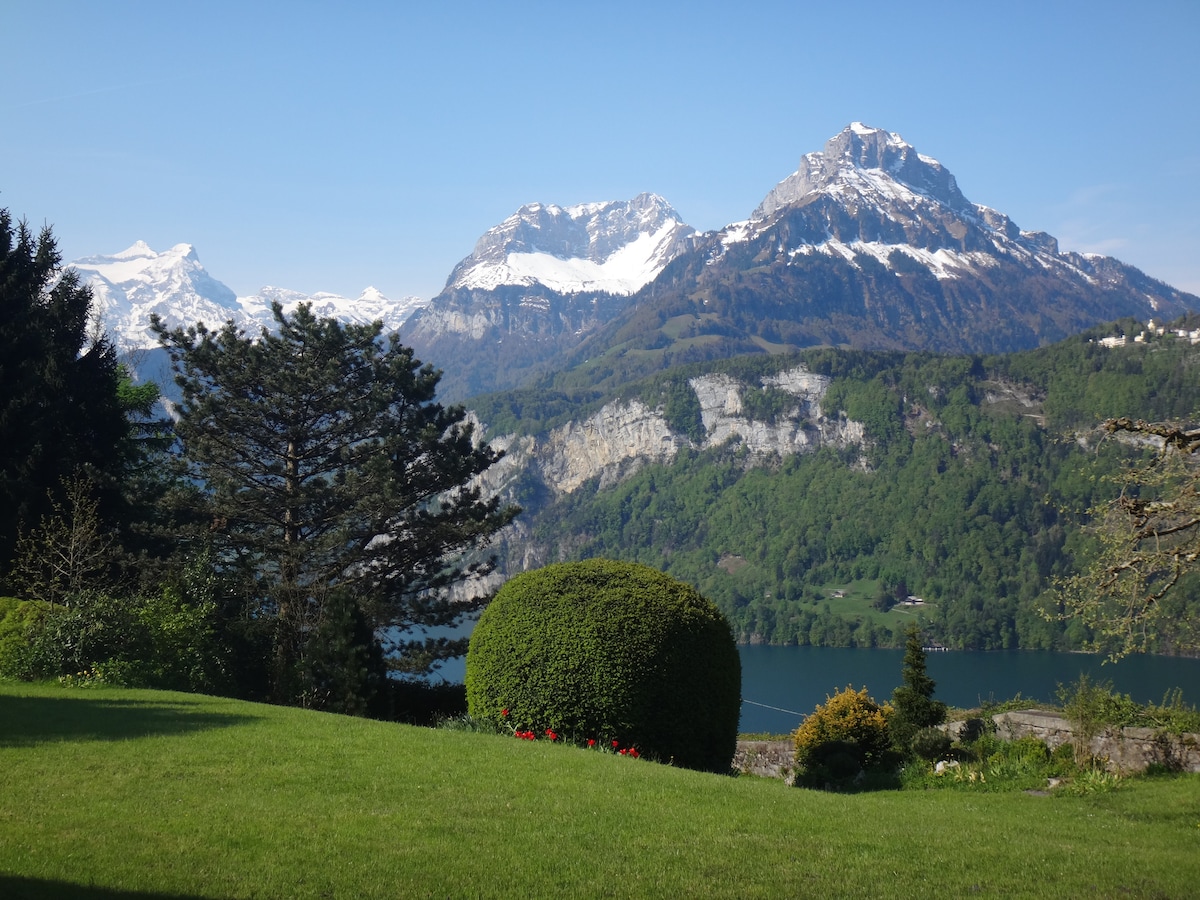 卢塞恩湖（ Lake Lucerne ）上方的单间公寓， RB