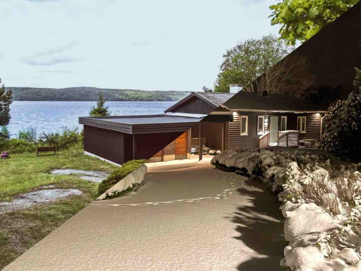 可欣赏全景的Lygnern House-Lakefront House