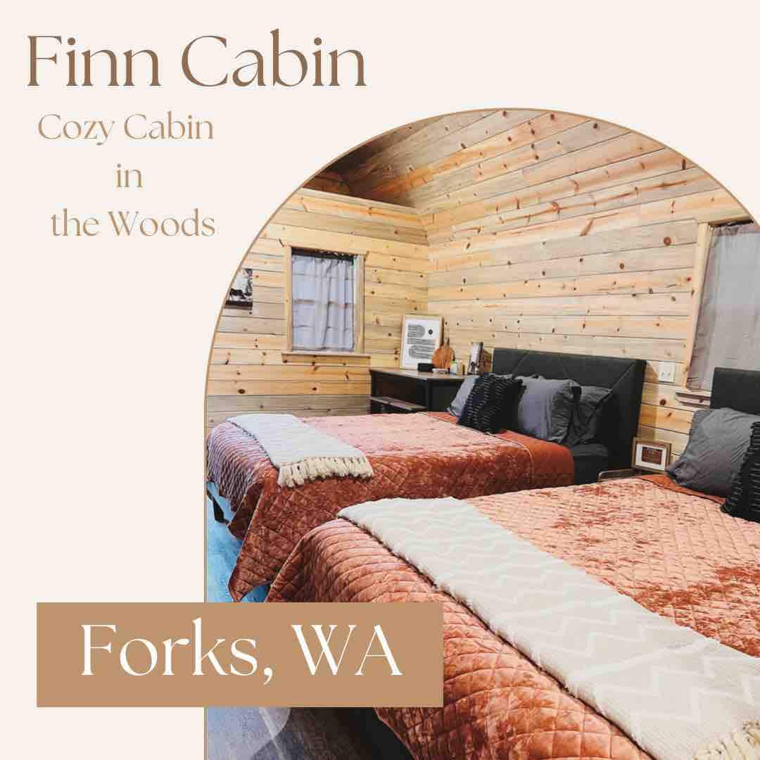 Finn Cedar Cabin ，靠近Forks市中心！