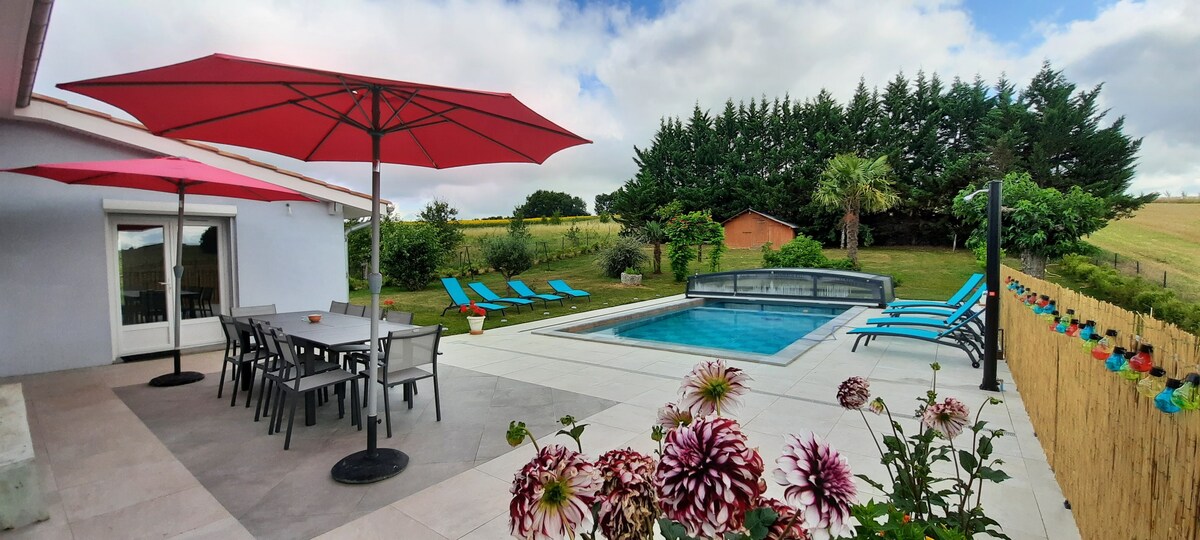 La maison bleue aux bambous piscine espace détente