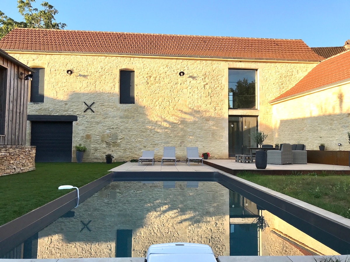 Piscine & spa privatifs - Maison de charme 8 pers.