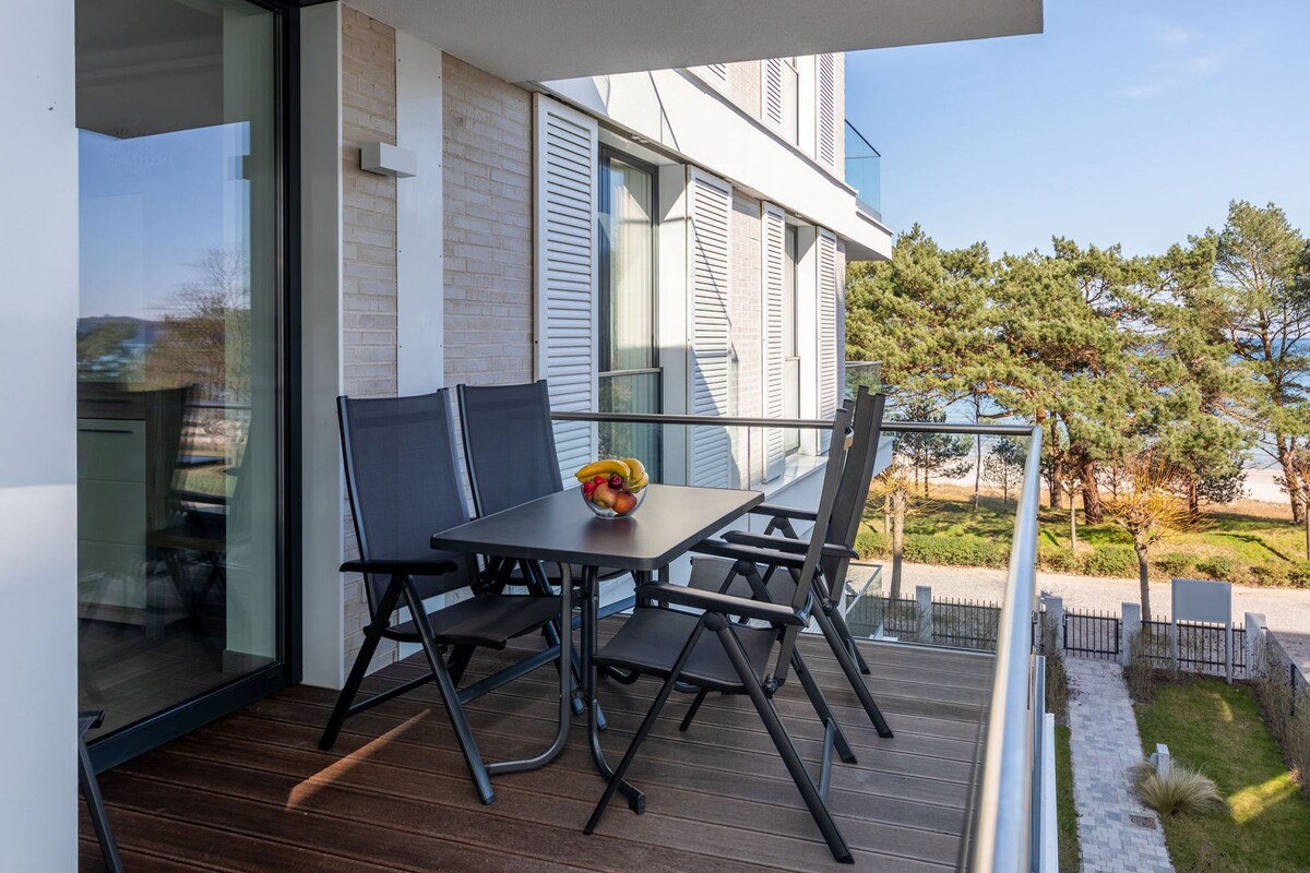 Huster公寓（ Baltic Sea resort Binz ） ， Vogue别墅11号公寓， 100平方米， 2间卧室，阳台，最多6人