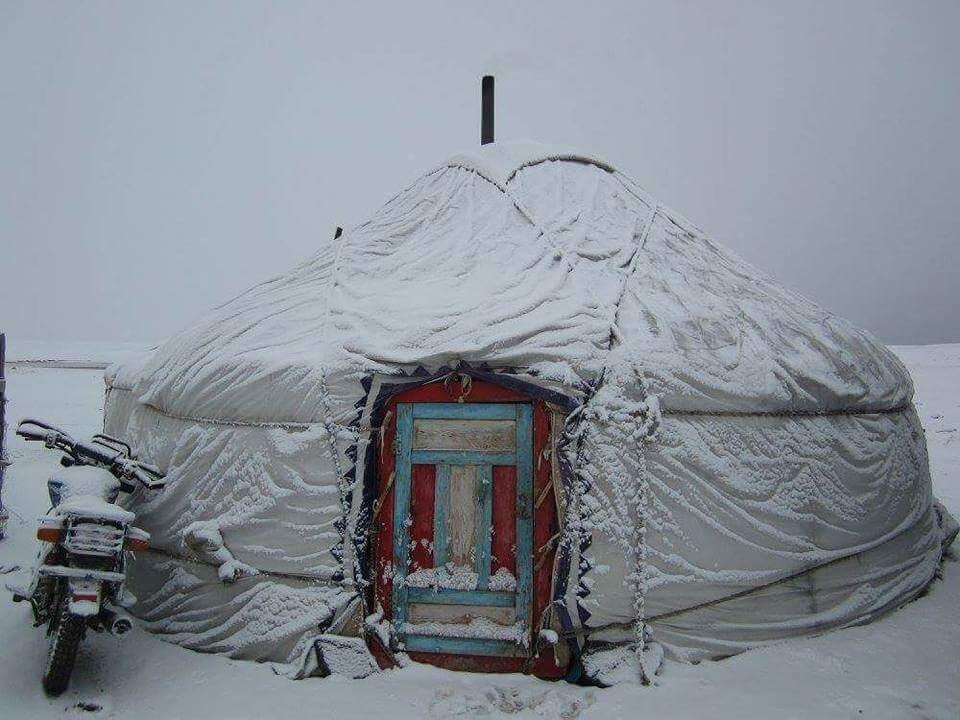 蒙古野外的蒙古包