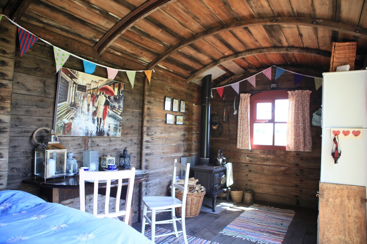 The Railway Wagon hideaway retreat, rural Suffolk