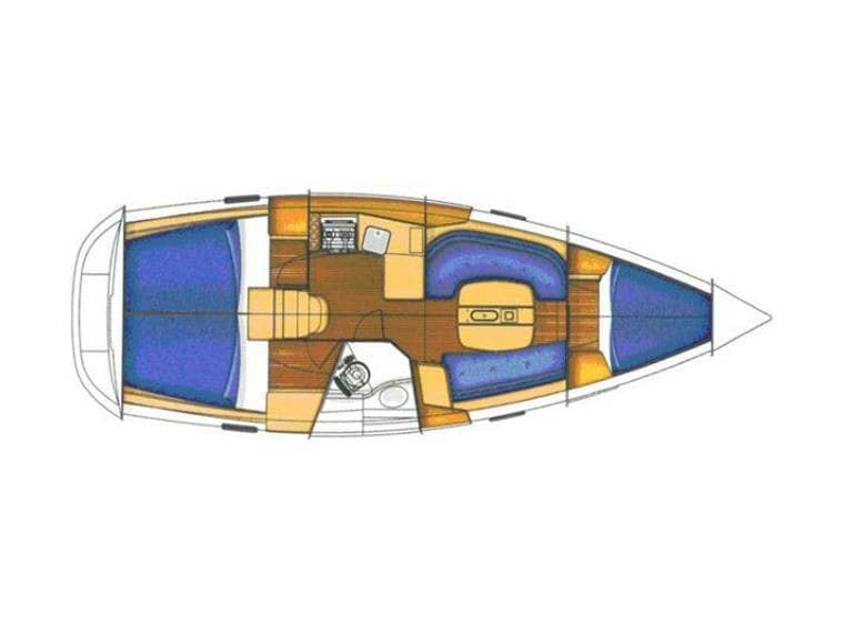11米帆船，可供睡觉和帆船