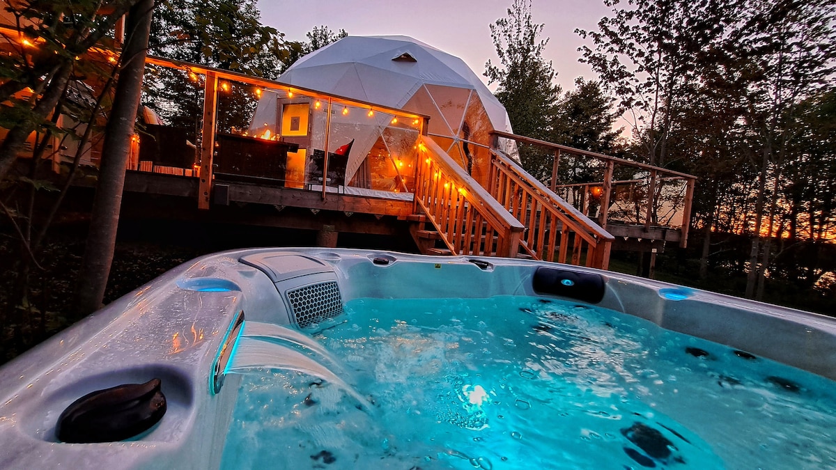The Paddling Dome (1) - Lakefront - hot tub -Sauna