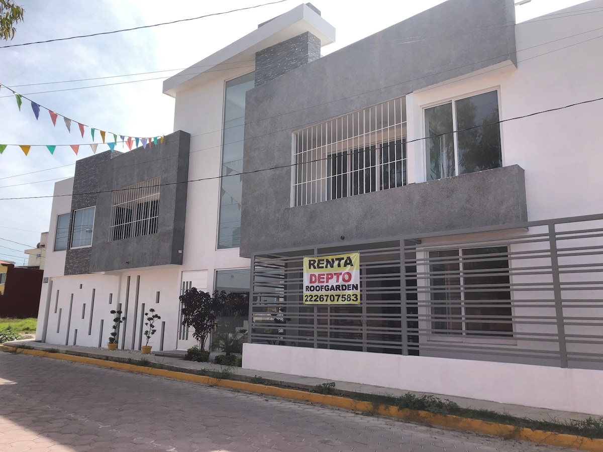 Departamento cholula con jardín privado (Udlap)