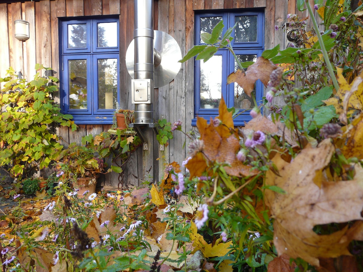 Bio-FeWo mit eigener Sauna, Kaminofen und Garten