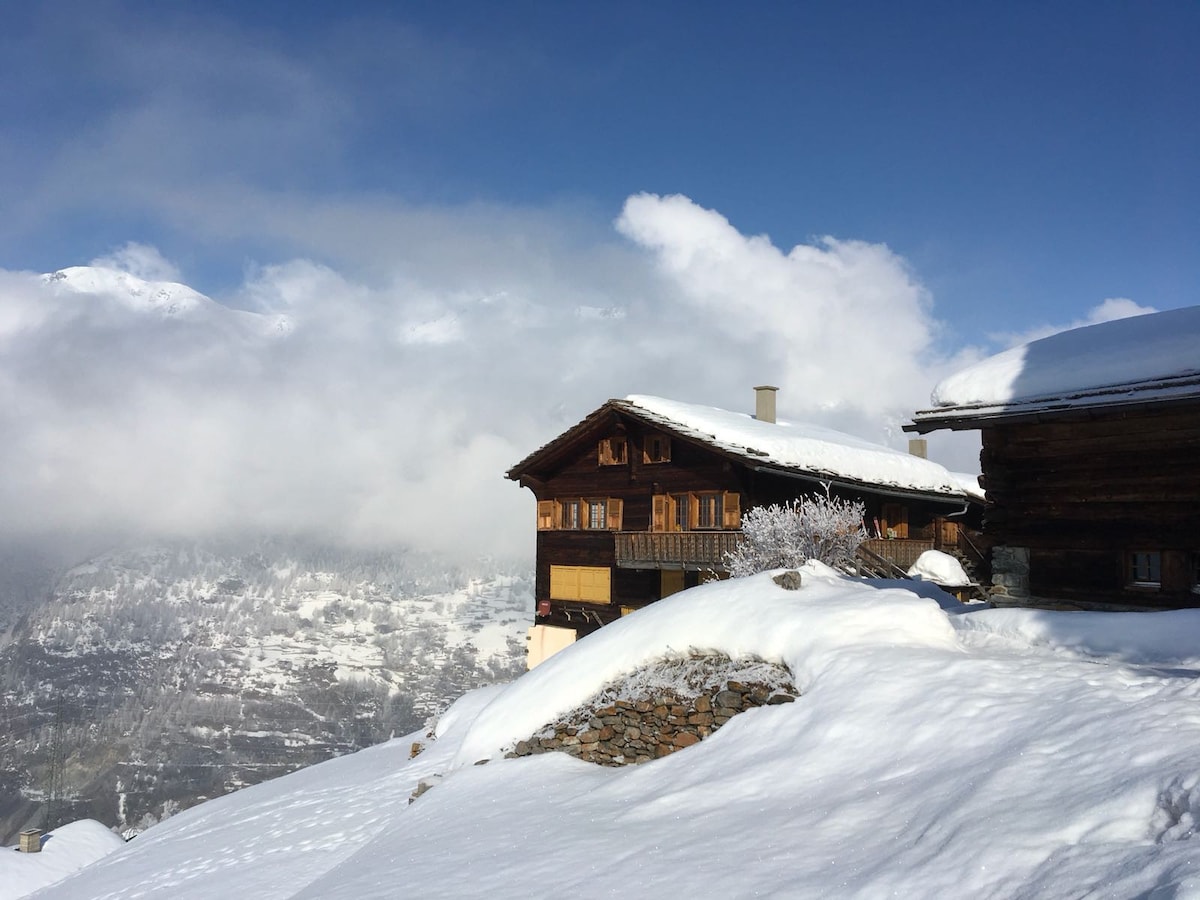 1700米的乡村舒适度假木屋，可欣赏马特洪峰景观