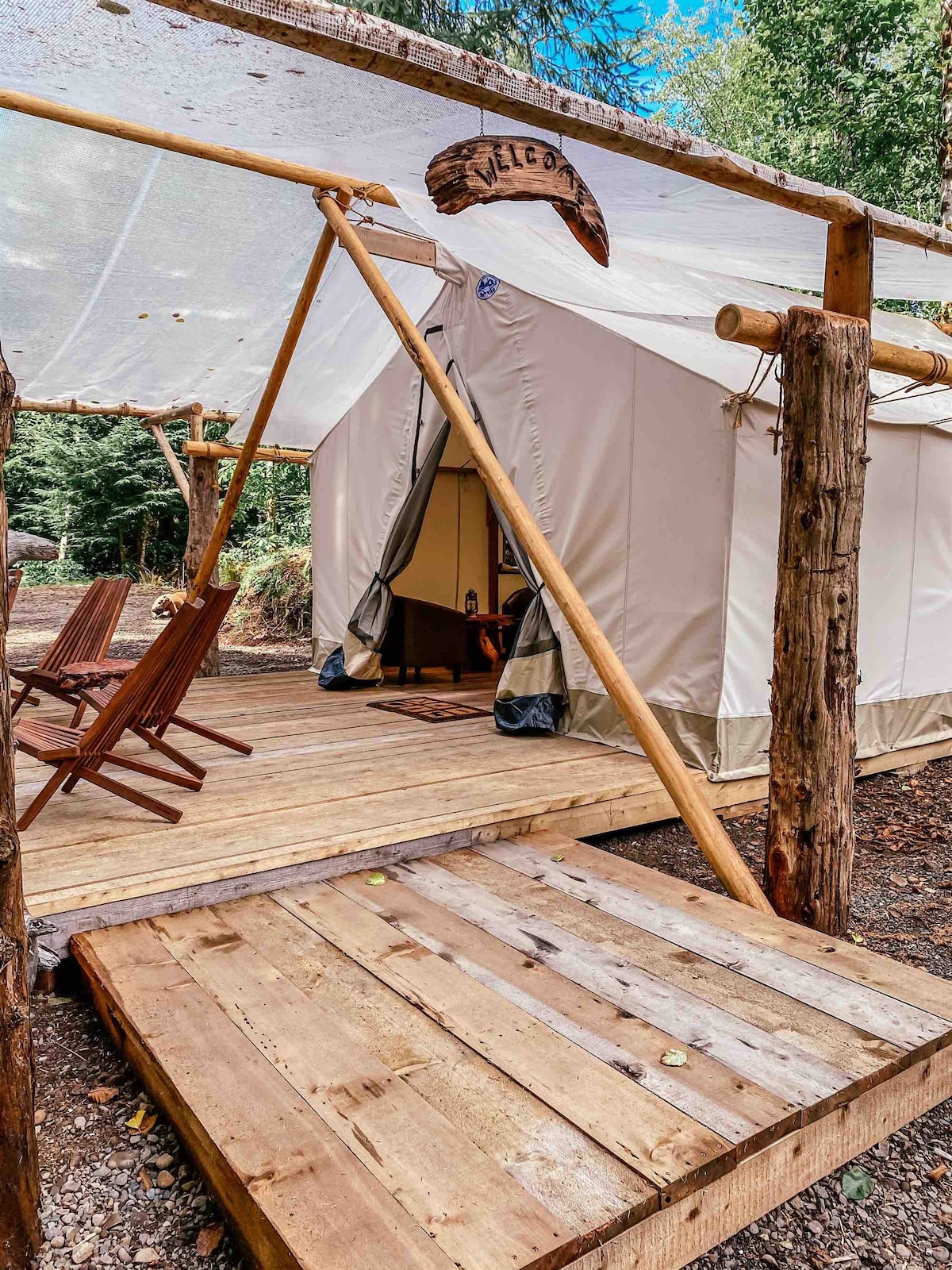 Canvas Glamping Tent 2 at Mossquatch Resort