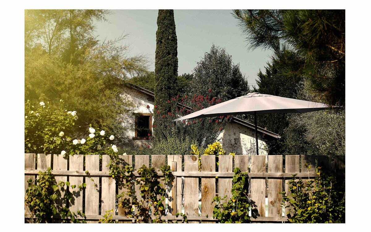 Grande maison landaise avec piscine chauffée