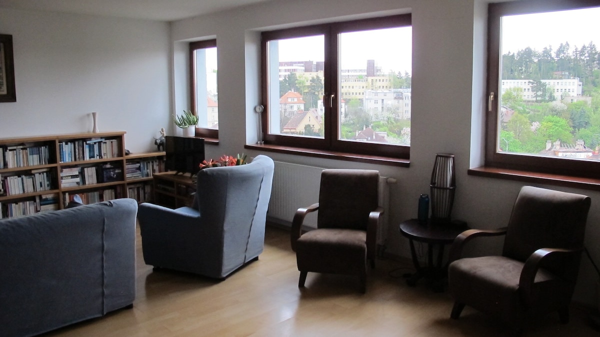 现代阁楼公寓，可欣赏布拉格的迷人景色