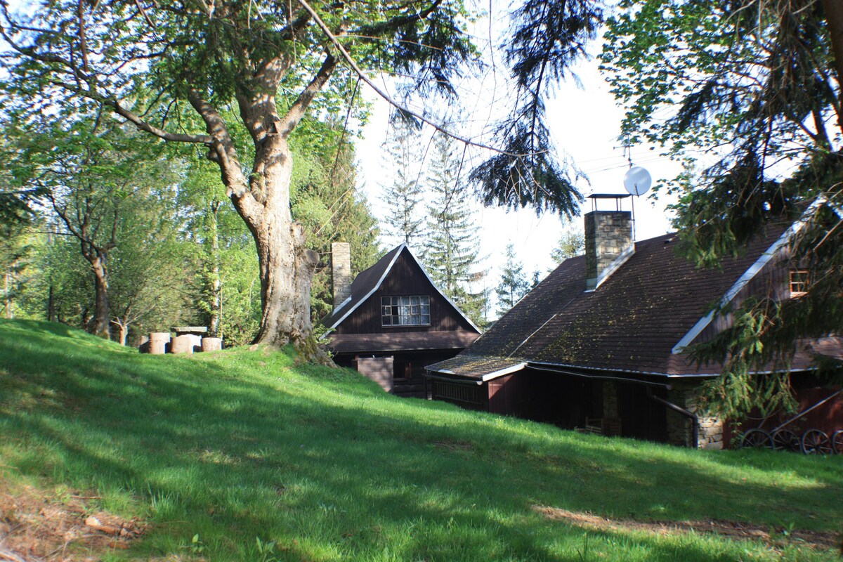 Two Cottages in Morávka in Beskydy mountains