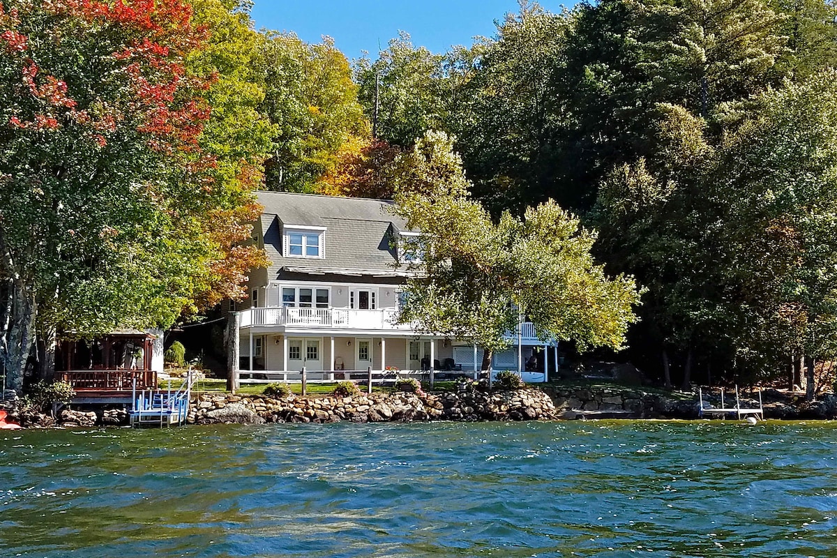 Beautiful lakefront home with sunset views.